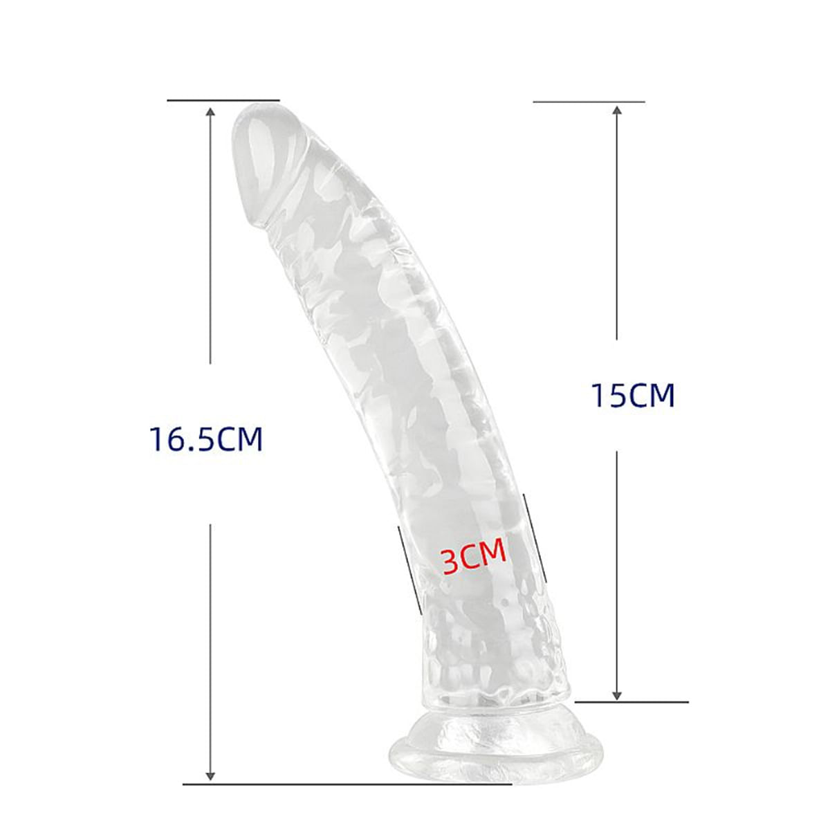 Pênis Realístico em Silicone com Ventosa e Veias Saltadas 16,5x3cm Sexy Import