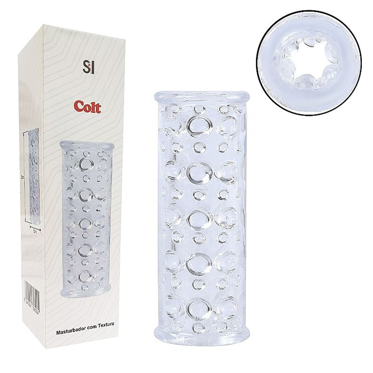 Colt Masturbador Masculino em Silicone com Textura de Bolinhas 13x5cm Sexy Import