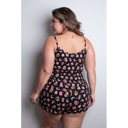 Pijama Curto Plus Estampado Hot Love