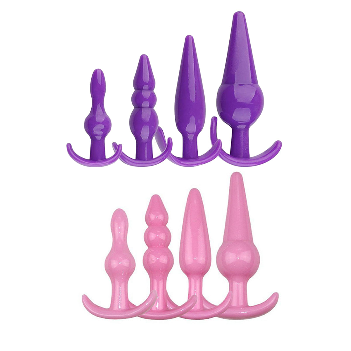 Kit com 4 Plug Anal Sexy Import Kit com 4 Plug Anal Sexy Import