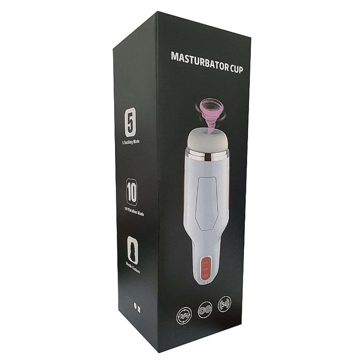 Masturbador Lanterna Recarregável com 5 Modos de Sucção e 10 de Vibração Sexy Import
