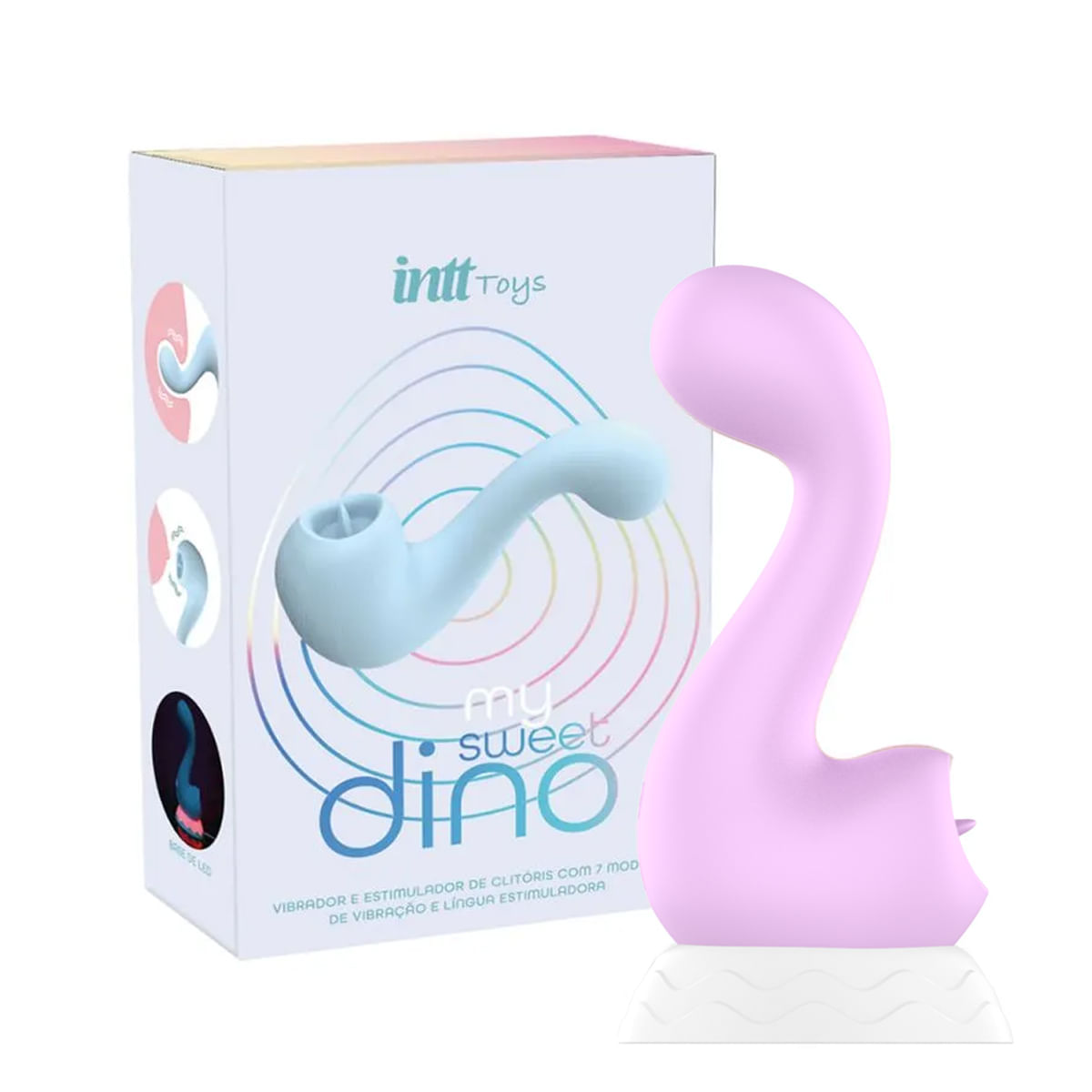 My Dino Sweet Vibrador em Formato de Dinossauro com 7 Modos de Vibração e Estimulação Intt