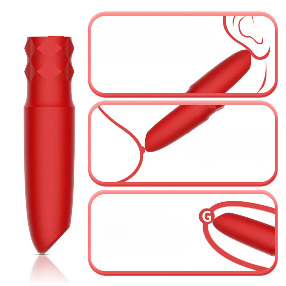 Cápsula Vibratória Diamond com 10 Modos de Vibração Me Ame Sex Toys