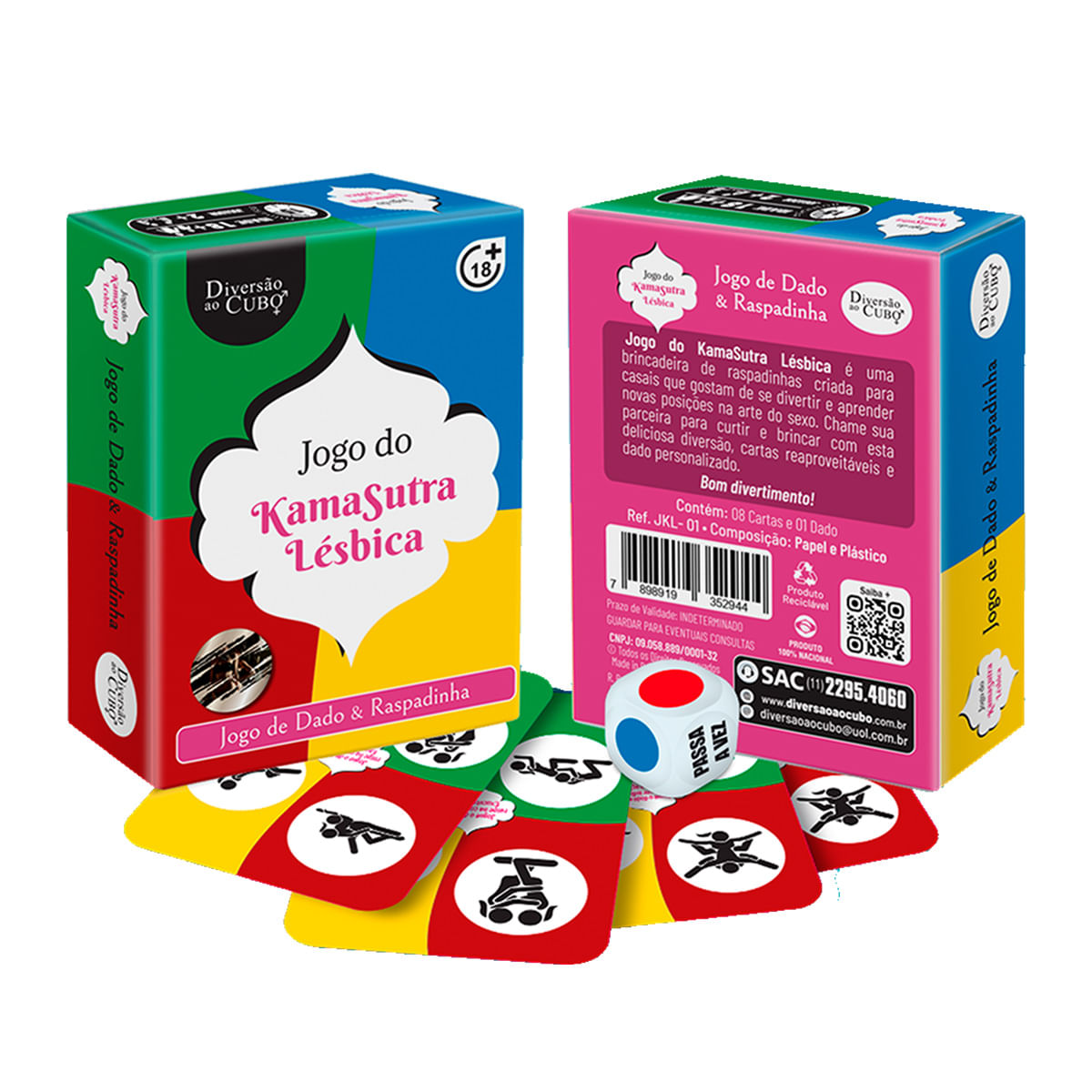 Jogo de Dado e Raspadinha Kama Sutra Lésbica Diversão ao Cubo Jogo de Dado e Raspadinha Kama Sutra Lésbica Diversão ao Cubo