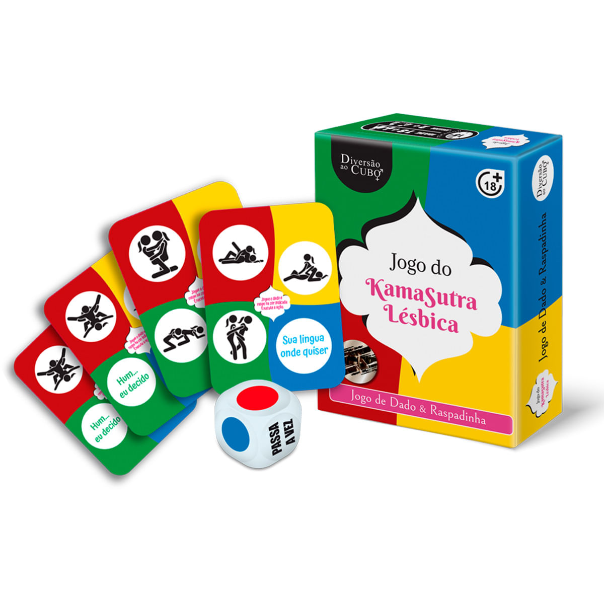Jogo de Dado e Raspadinha Kama Sutra Lésbica  Diversão ao Cubo