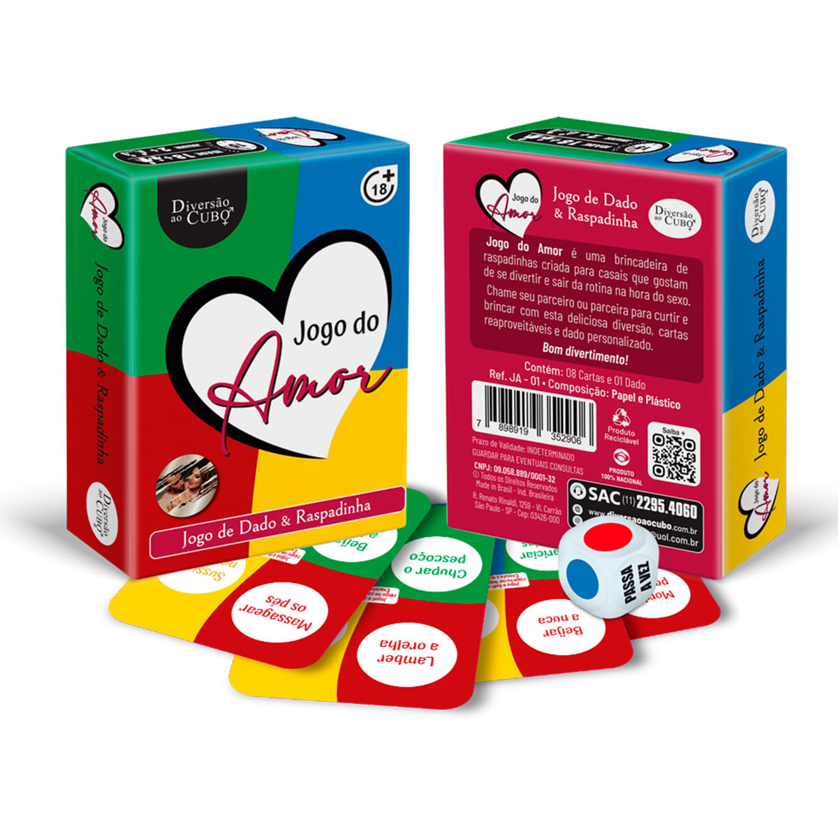 Jogo do Amor Dado e Raspadinha Reutilizável Diversão ao Cubo Jogo do Amor Dado e Raspadinha Reutilizável Diversão ao Cubo