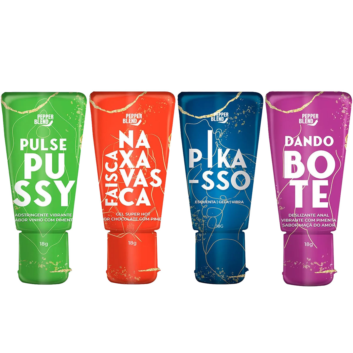 Kit Erótico com 4 Itens Faísca na Xavasca Pulse Pussy Pikasso e  Dando o Bote