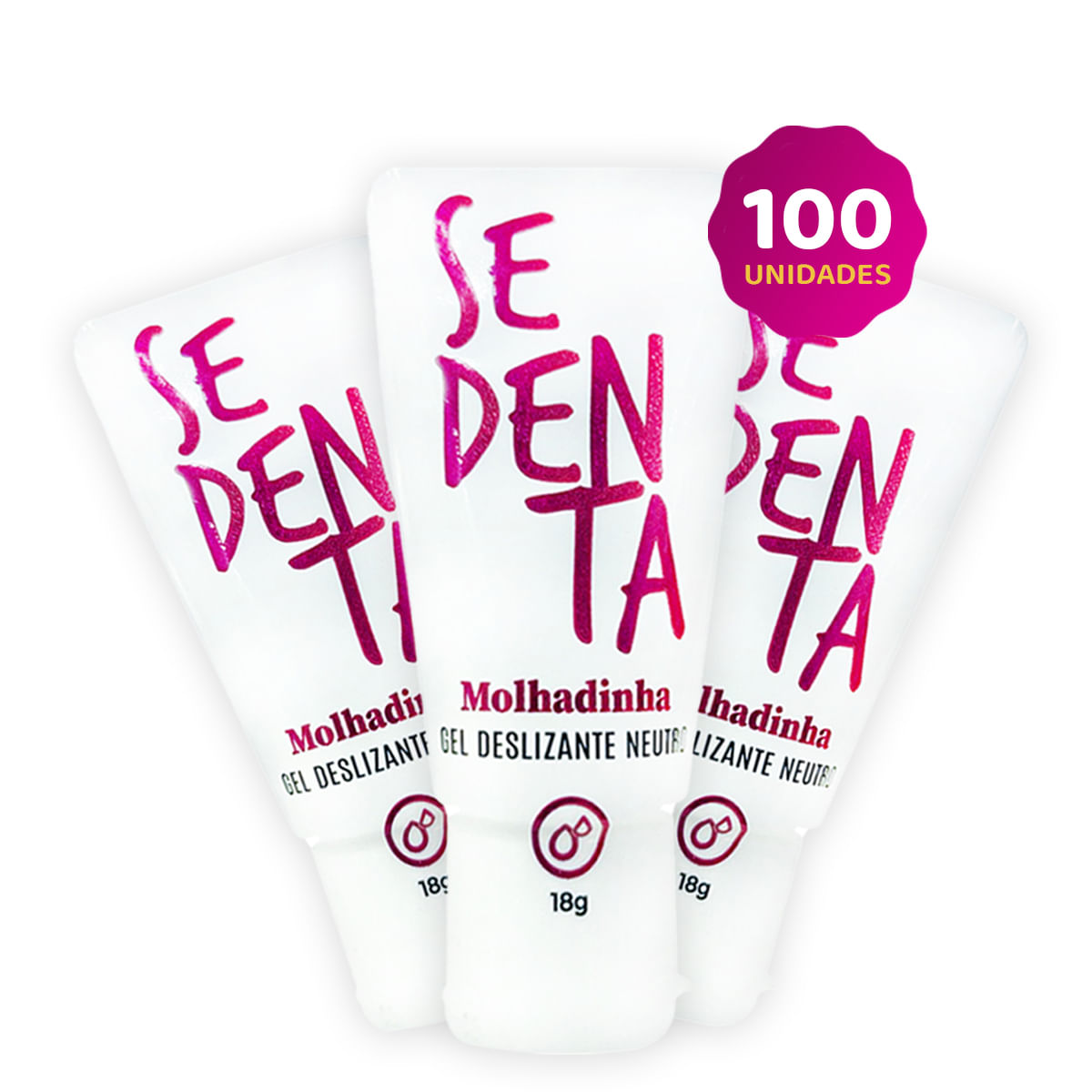Kit Erótico com 100 Sedenta Molhadinha Lubrificante Íntimo 18g Pepper Blend Kit Erótico com 100 Sedenta Molhadinha Lubrificante Íntimo 18g Pepper Blend