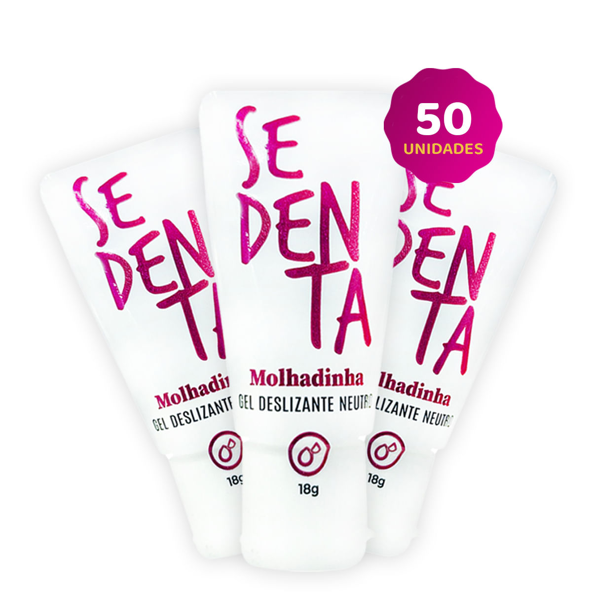 Kit Erótico com 50 Sedenta Molhadinha Lubrificante Íntimo 18g Pepper Blend Kit Erótico com 50 Sedenta Molhadinha Lubrificante Íntimo 18g Pepper Blend