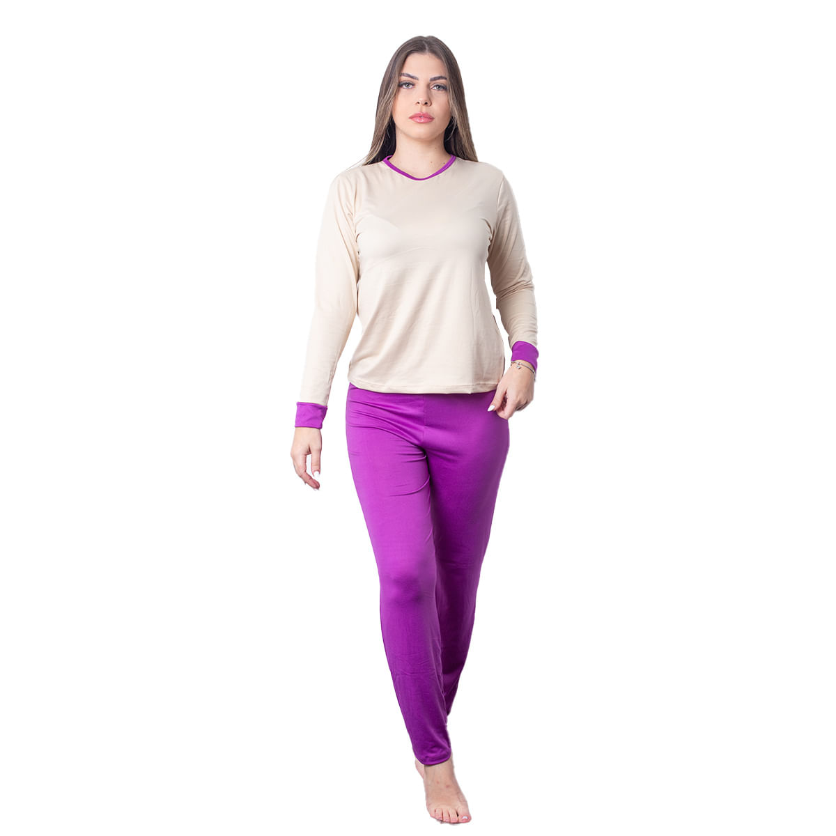 Pijama Longo Liso Coleção Inverno Hot Love Pijama Longo Liso Coleção Inverno Hot Love