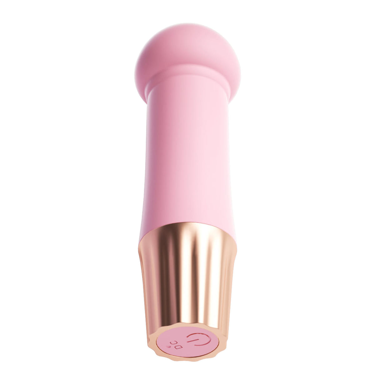 Mini Vibrador Recarregável com Cabeça Achatada e 10 Modos de Vibração