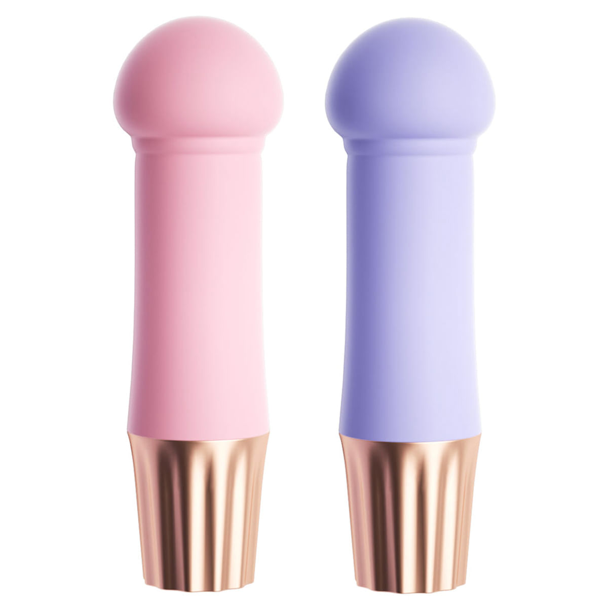 Mini Vibrador Recarregável com Cabeça Achatada e 10 Modos de Vibração