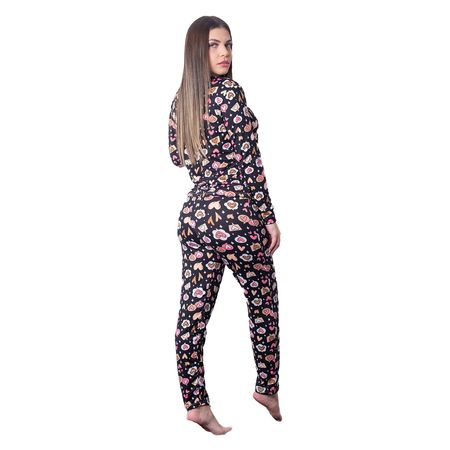 Pijama Longo com Estampas Variadas Hot Love