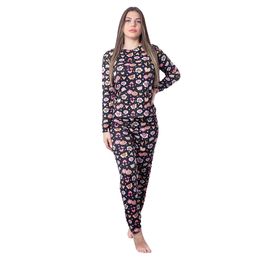 Pijama Longo Estampado Hot Love