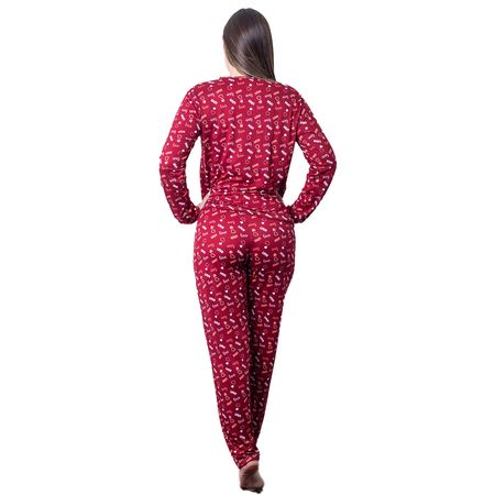 Pijama Longo com Estampas Variadas Hot Love