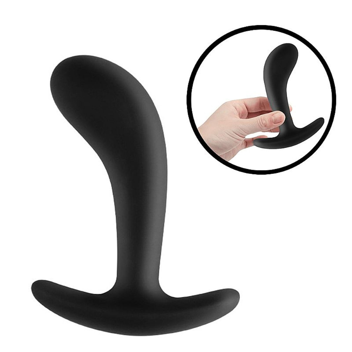Plug Anal em Silicone Curvado 13,0 x 3,8 Sexy Import