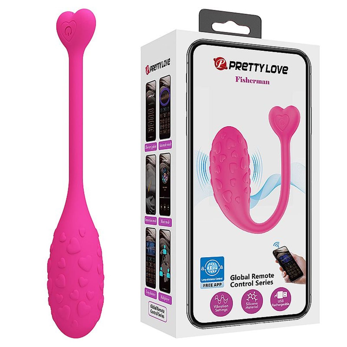 Pretty Love Bullet Fisherman Via App 12 Modos de Vibração Sexy Import