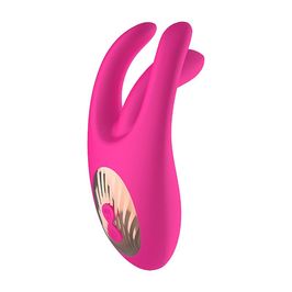 Vibrador de Ponto G com Estimulador de Clitóris com 10 Modos de Vibração e 10 modos de Dedilhar Sexy