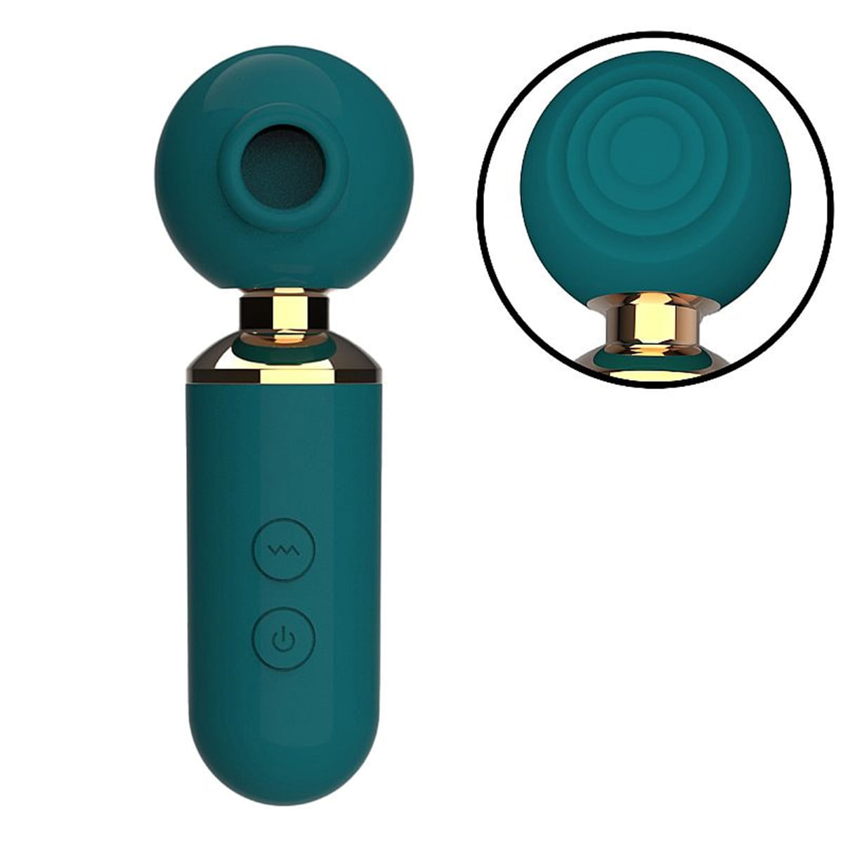 Mini Varinha Mágica em Silicone com 10 Modos de Vibração e Pulsação Sexy Import