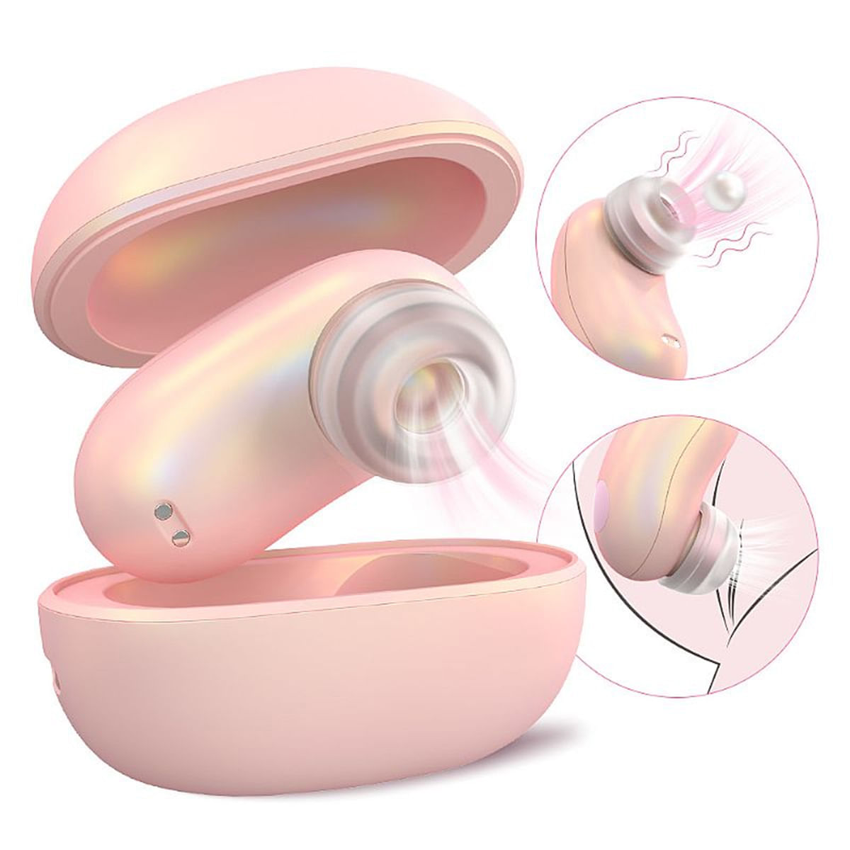 Mini Pod Vibrador de Pulsação Recarregável com 5 Modos de Pulsação Sexy Import