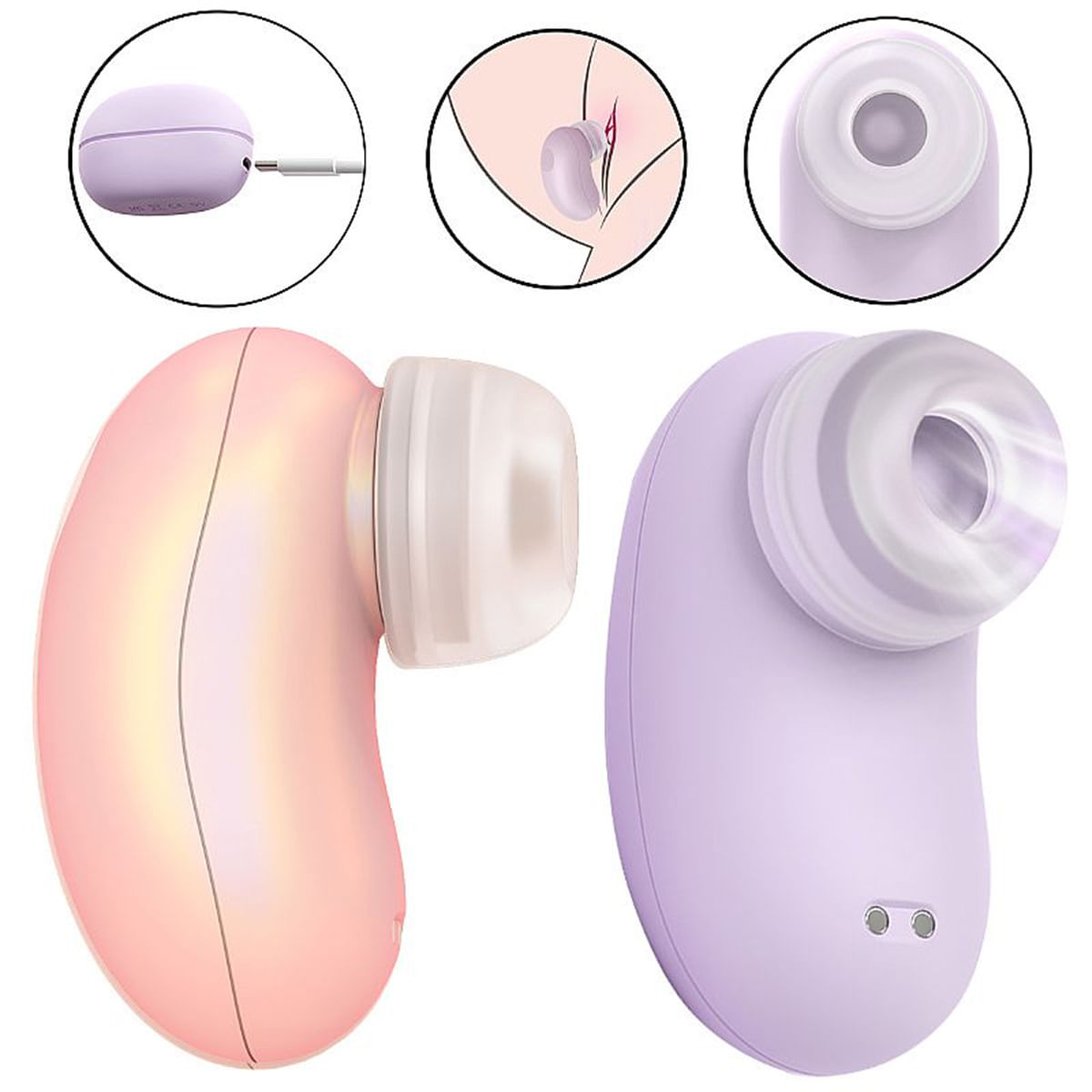 Mini Pod Vibrador de Pulsação Recarregável com 5 Modos de Pulsação Sexy Import