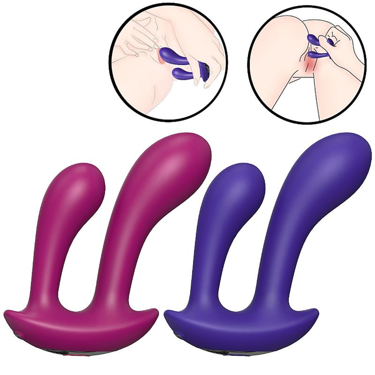 Plug Anal Duplo com 9 modos de Vibração Sexy Import