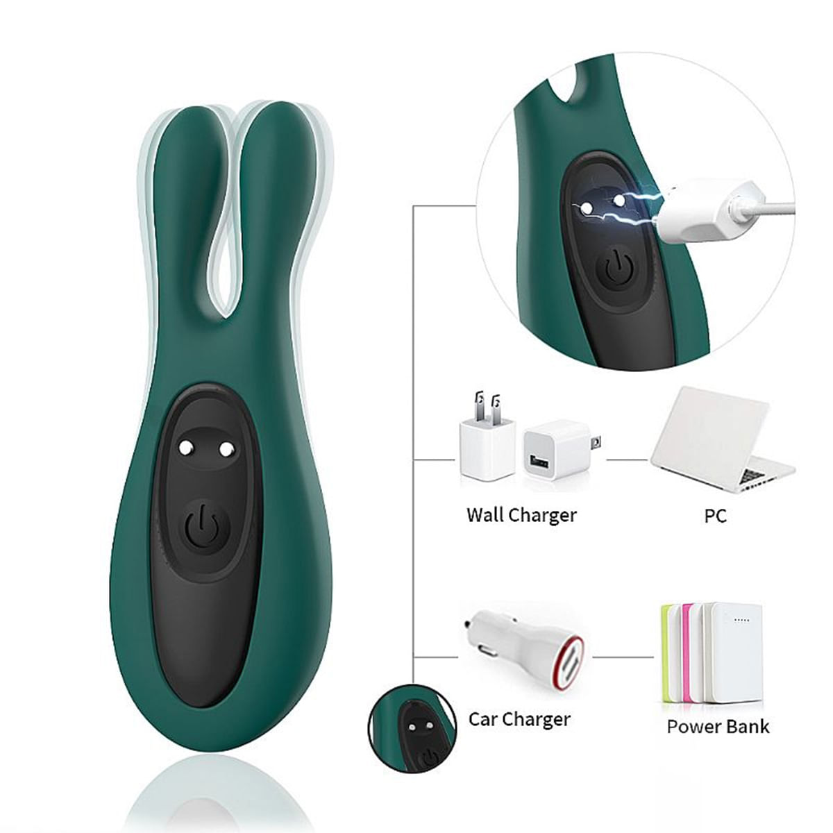 Vibrador de Clitóris Formato de Coelho com 9 Modos de Vibração Sexy Import