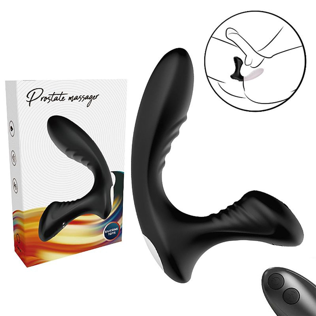 Vibrador de Próstata com Controle Remoto 9 Modos de vibração Sexy Import
