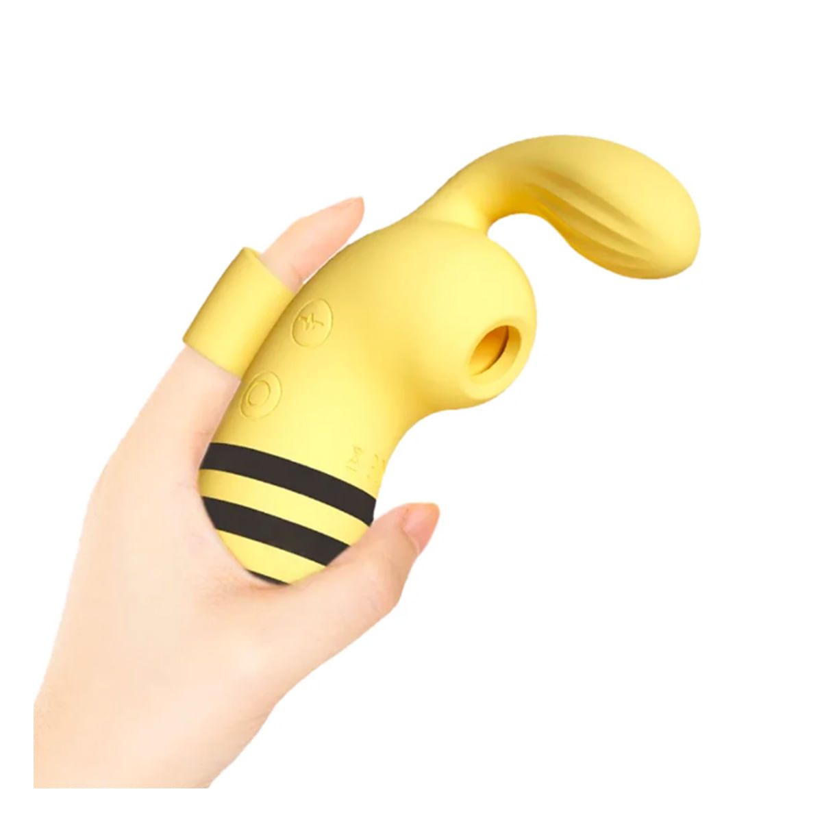 Sugador e Vibrador com Apoio Para o Dedo Abelha Silicone Libb
