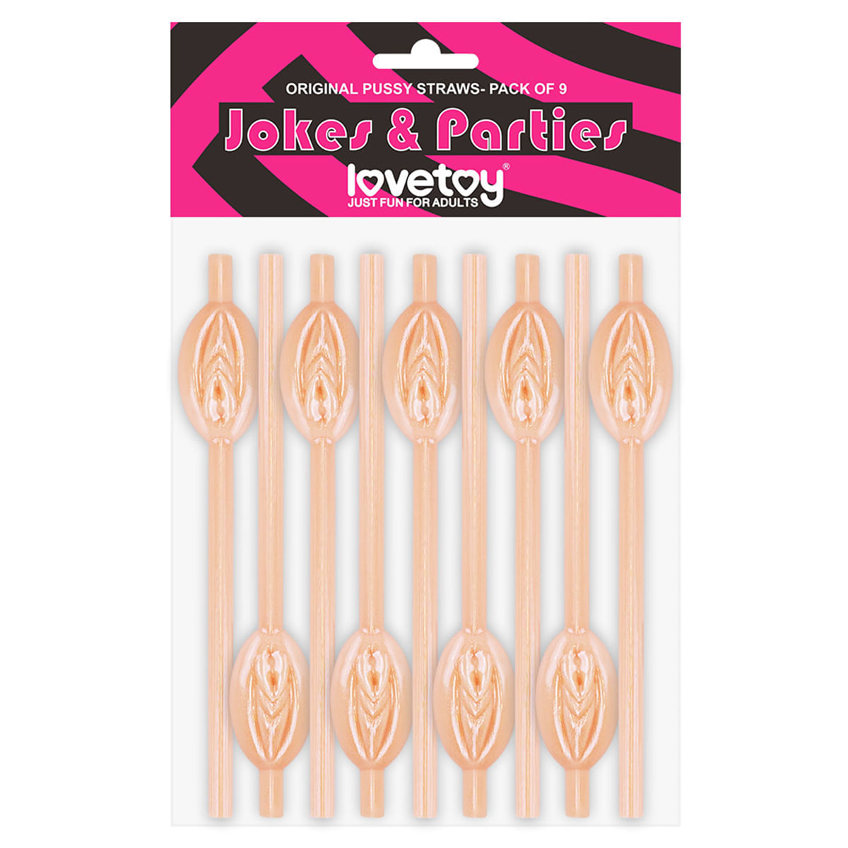 Kit com 9 Canudos em Formato de Vagina Vip Mix