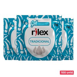 Kit Gel Lubrificante Tradicional em Sachê 5g com 100 unidades Rilex
