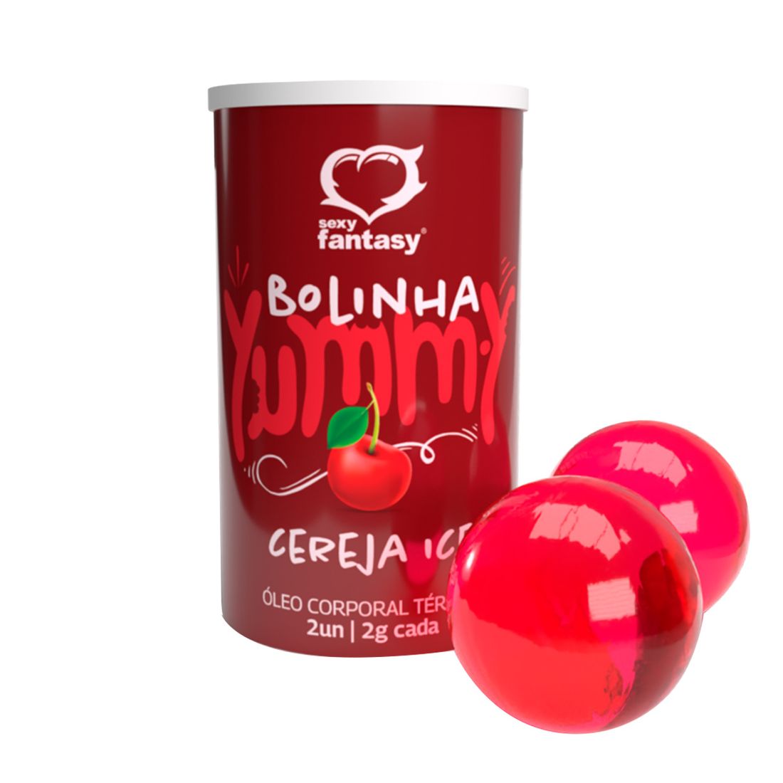 Yummy Bolinha Beijável Térmica com 2 Unidades de 2g