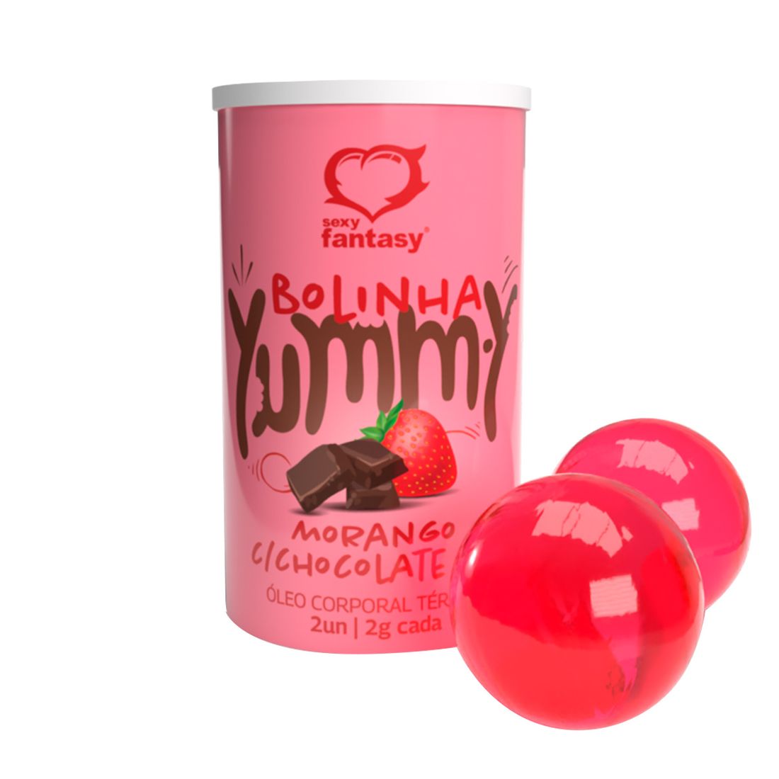 Yummy Bolinha Beijável Térmica com 2 Unidades de 2g