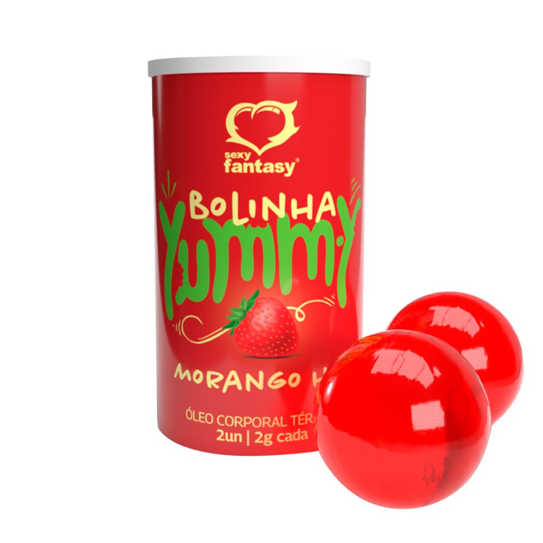 Yummy Bolinha Beijável Térmica com 2 Unidades de 2g 