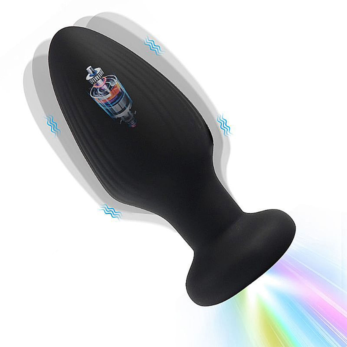 Plug Anal com 10 Modos de Vibração e 3 de Rotação com Luz de Led e Controle via App Sexy Import