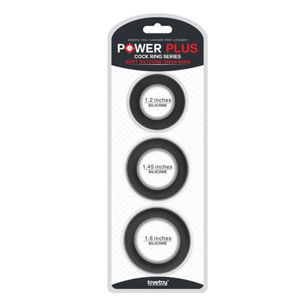 Power Plus Soft Silicone Snug Ring Kit com 3 Anéis Penianos Vip Mix
