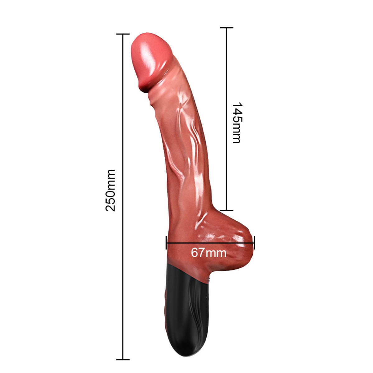 Youvibe Vibrador Pênis com Ventosa, Controle Remoto e 7 Modos de Sobe e Desce Vip Mix