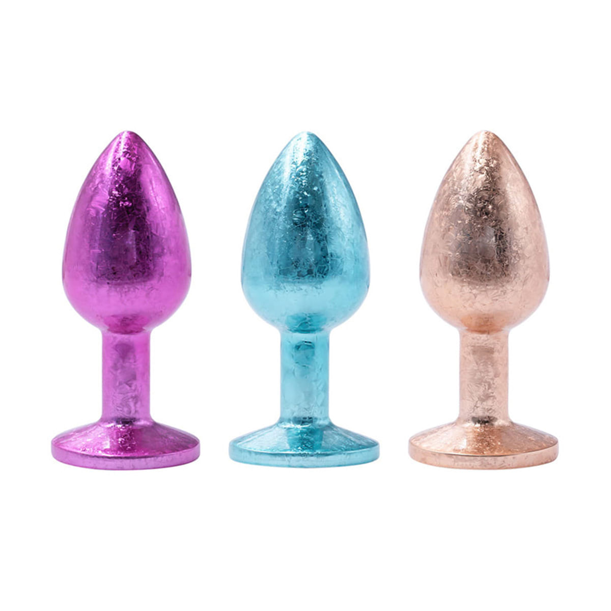 Plug Anal de Luxo com Pedra Cristal Acrlica Tamanho P Vip Mix