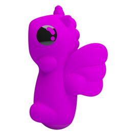 Estimulador Magic Unicorn de Clitóris Dedeira Aveludado 10 Modos de Pulsação Vip Mix