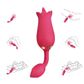 Vibrador Feminino Duplo com 10 Modos de Estimulação em Formato de Rosa Vip Mix