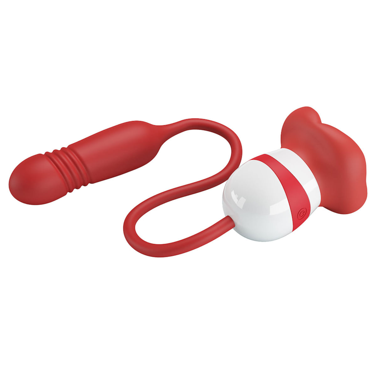 Pretty Love Ashlynn Vibrador Feminino Duplo com Língua e Bullet Vai e Vem e com 5 Modos de Vibração