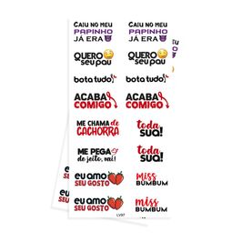 Cartela de Tatuagem Adesiva Brilha no Escuro Caiu no Papinho Luvi