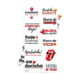 Cartela de Tatuagem Adesiva Brilha no Escuro Caminho do Prazer Luvi