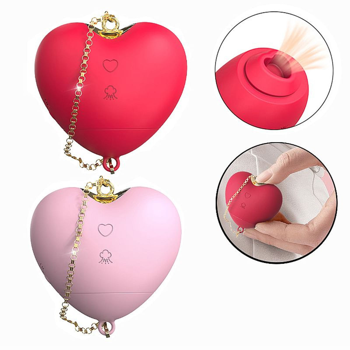 Cupid’s Heart Vibrador de Clitóris com Sucção Formato Coração Sexy Import