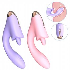 Viola Vibrador de Ponto G e Clitóris com Língua e Dedilhar Sexy Import