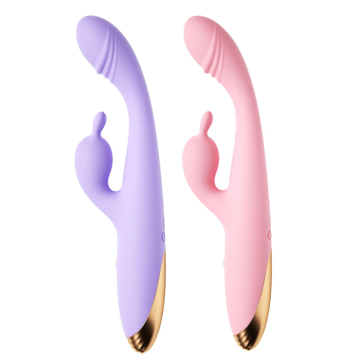 Vibrador para Ponto G com Glande Saliente e Estimulador Clitoriano em Formato de Coelhinho Vip Mix