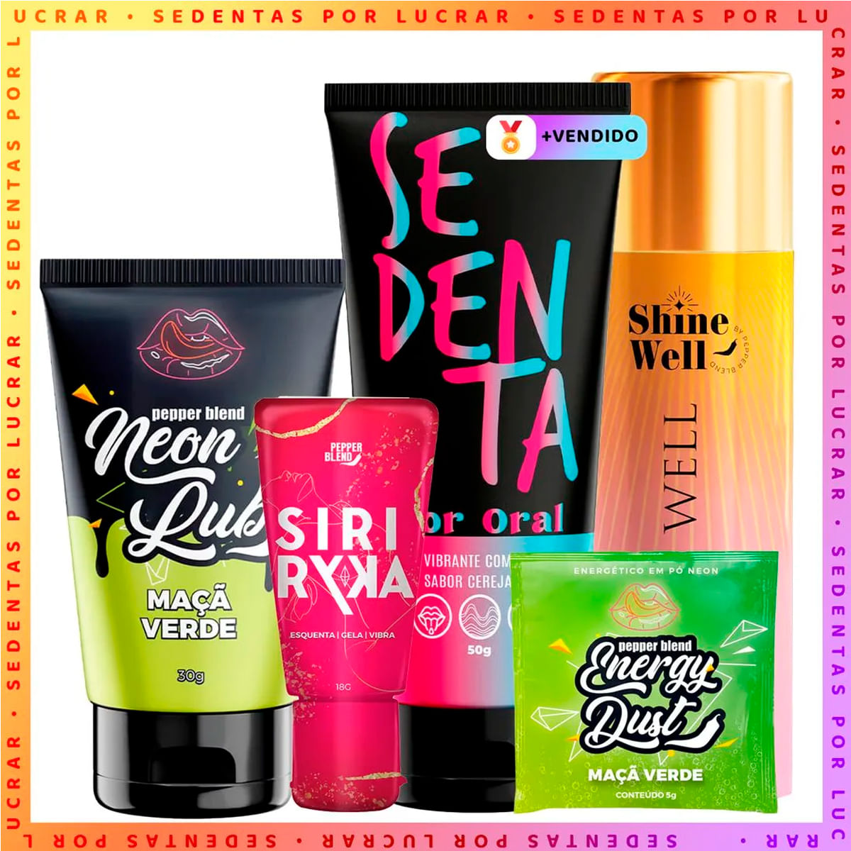 Kit Erótico com 5 Itens Pepper Blend