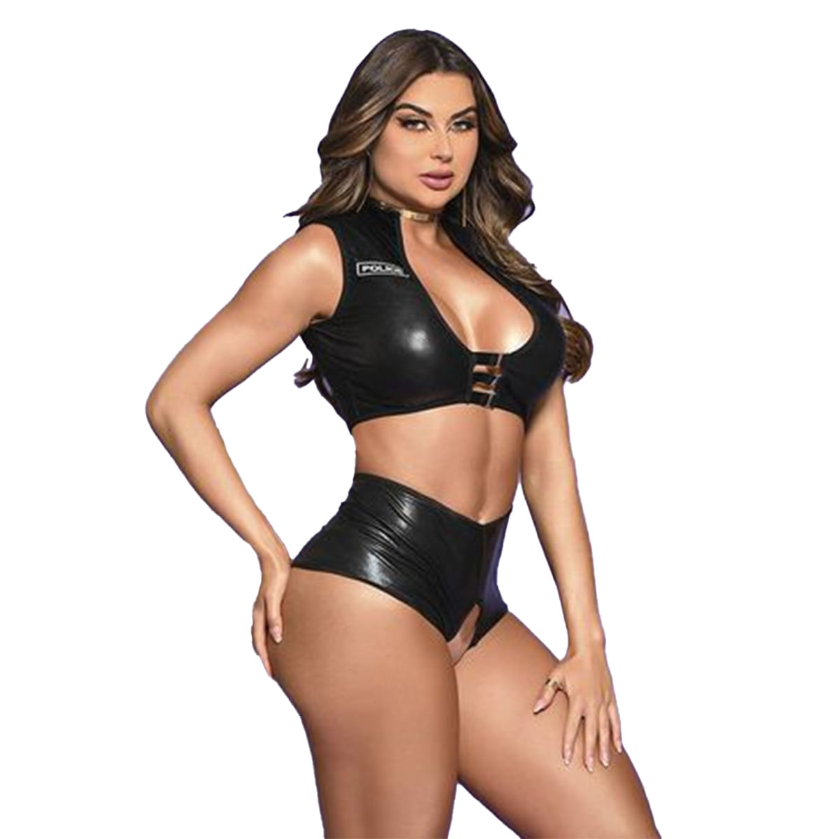 Fantasia Agente do Desejo Policial com Calcinha Marido Apressado Yaffa Lingerie Fantasia Agente do Desejo Policial com Calcinha Marido Apressado Yaffa Lingerie