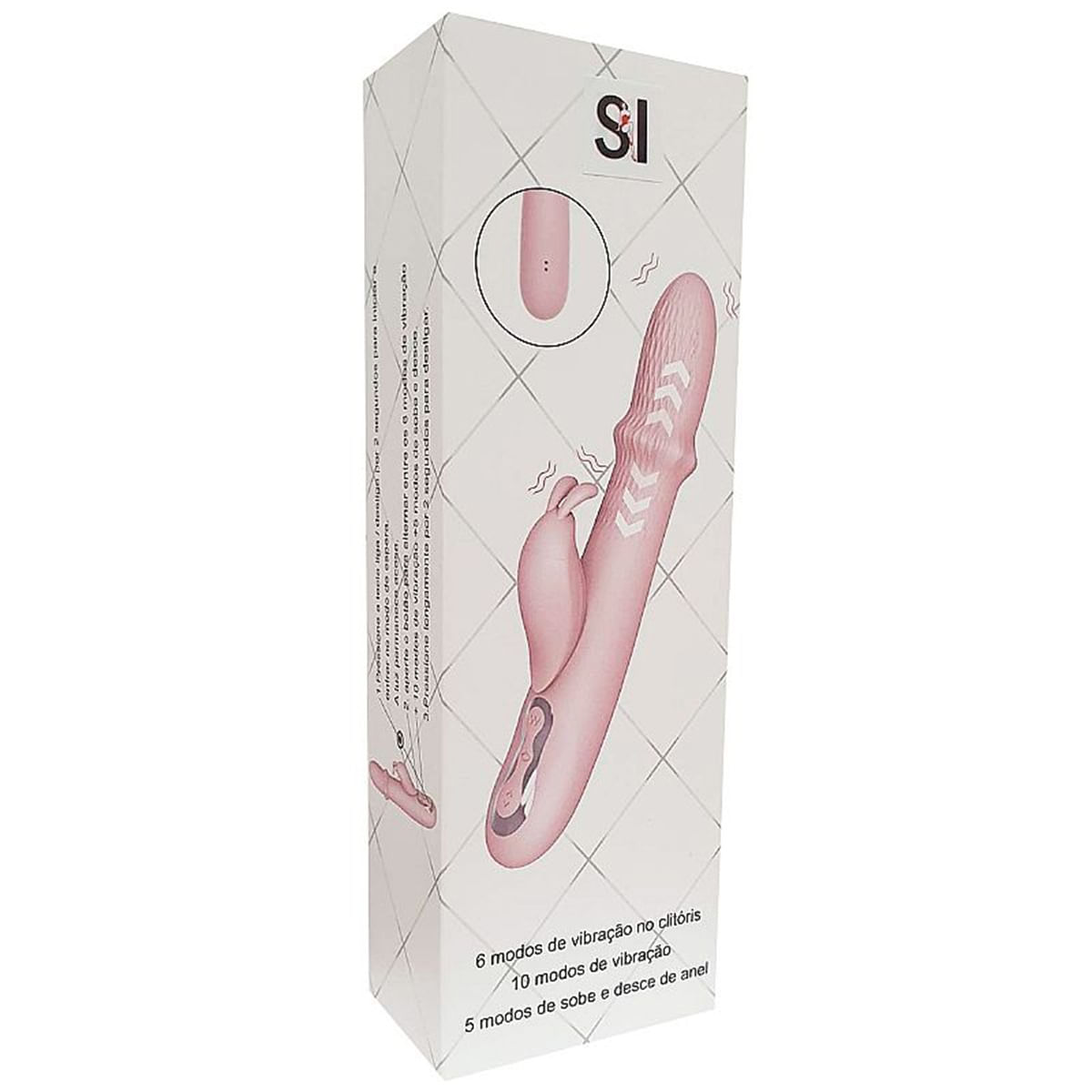 Vibrador de Ponto G com 10 Modos de Vibração e 5 de Vai e Vem Sexy Import