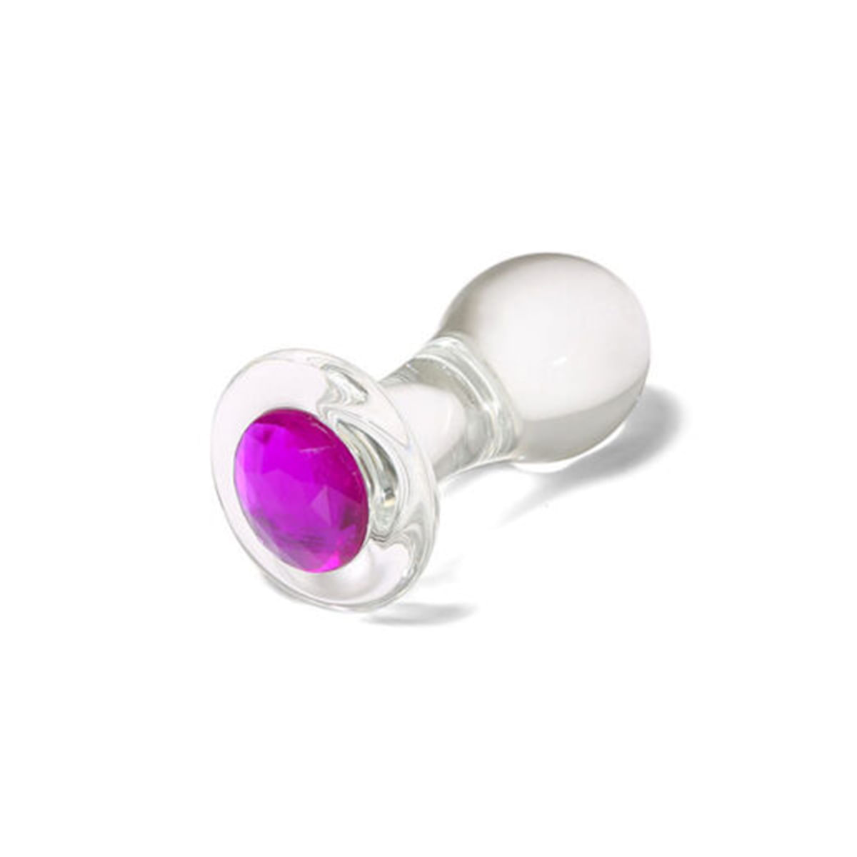 Plug Anal de Vidro com Pedra Colorida 3R Import